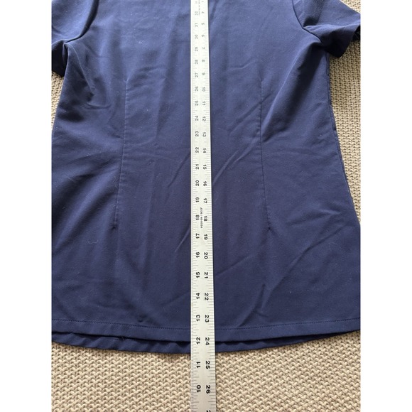 FIGS Women's Technical Collection Scrub Top Blue Short Sleeve Button Up Sz 2XS - Picture 7 of 8